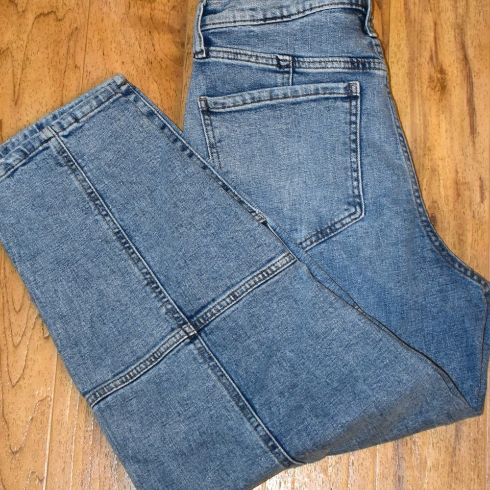 Banana Republic High-Rise Barrel Jean Womens 28/6 Blue Excellent Seamed Tapered